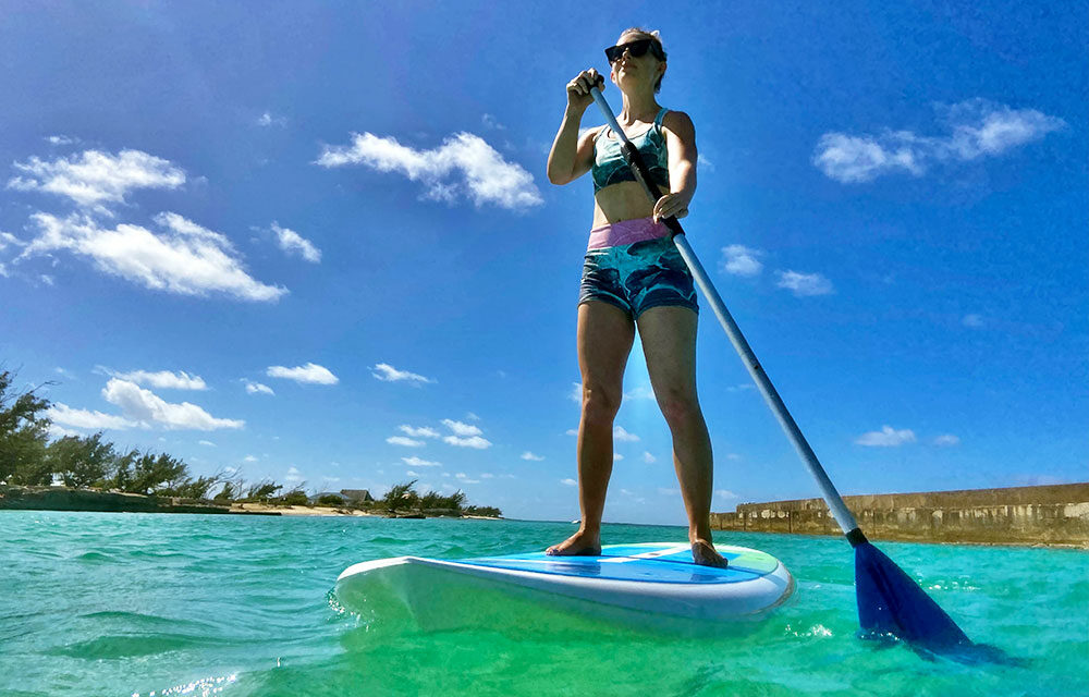paddleboarding in Salt Cay
